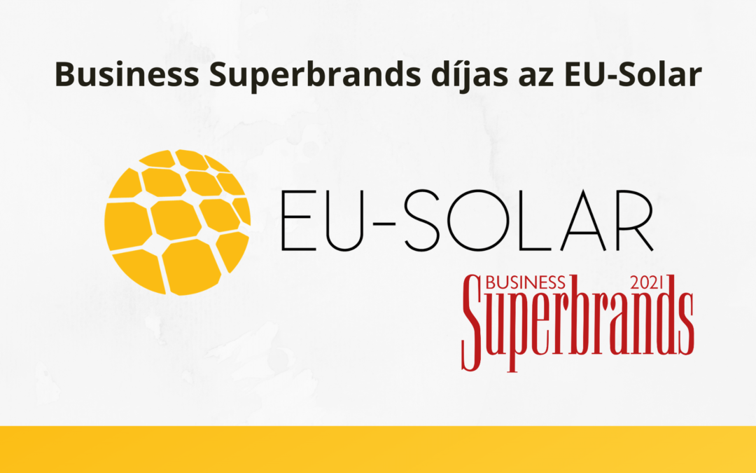 Business Superbrands díjat kapott az EU-Solar Zrt.